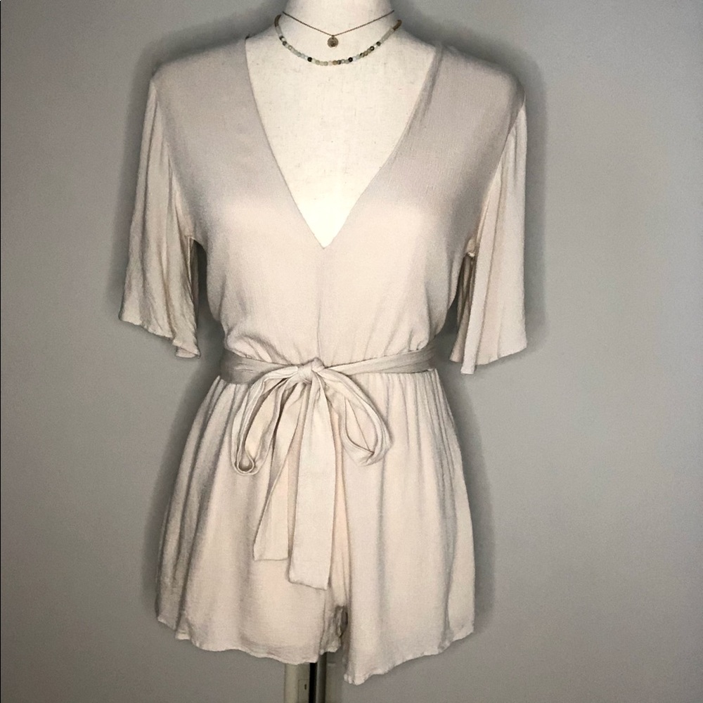 Beige summer romper